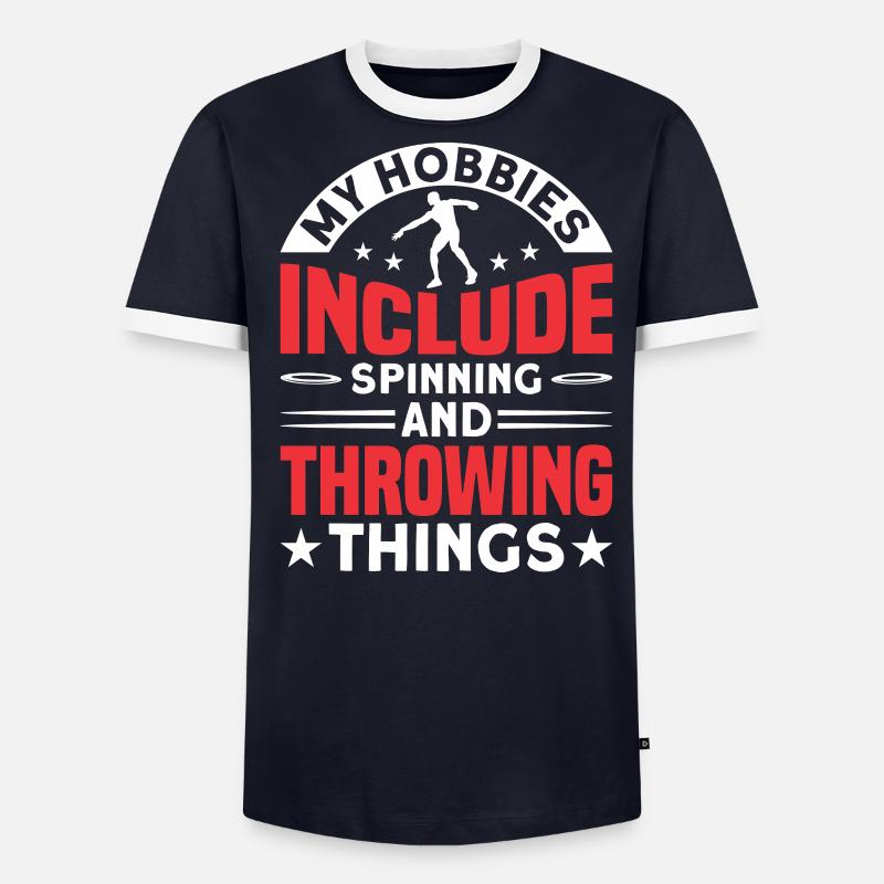 Diskuswurf Diskuswerfer Leichtathletik Diskus - Männer Kontrast-T-Shirt - undefined