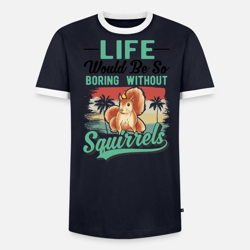 Eichhörnchen Geschenk Squirrel Grauhörnchen - Männer Kontrast-T-Shirt - undefined