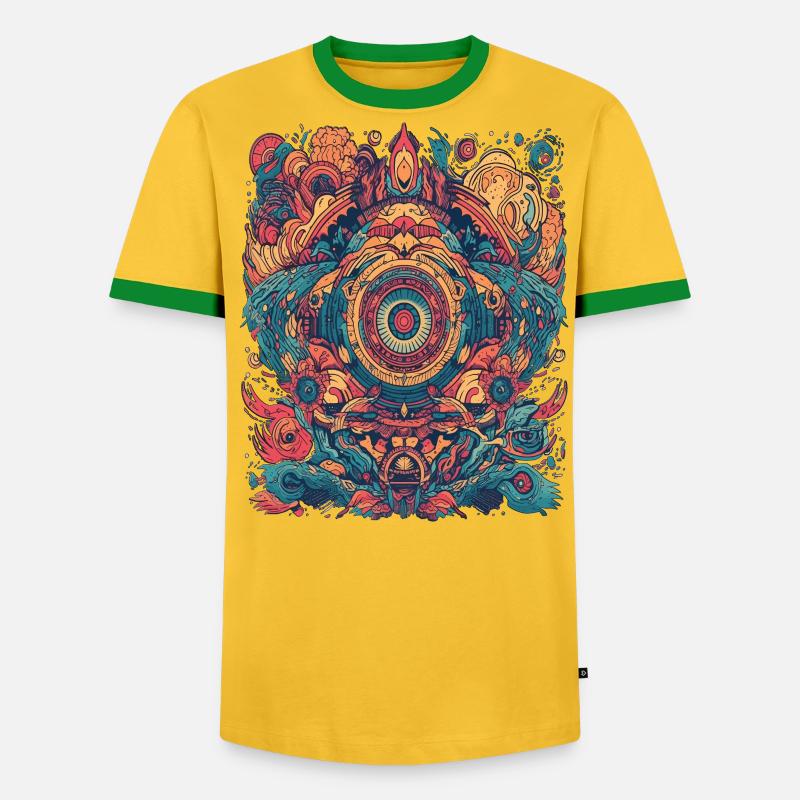 Magic Psychedelic Trip Abstract Design - Men's Ringer Shirt - undefined