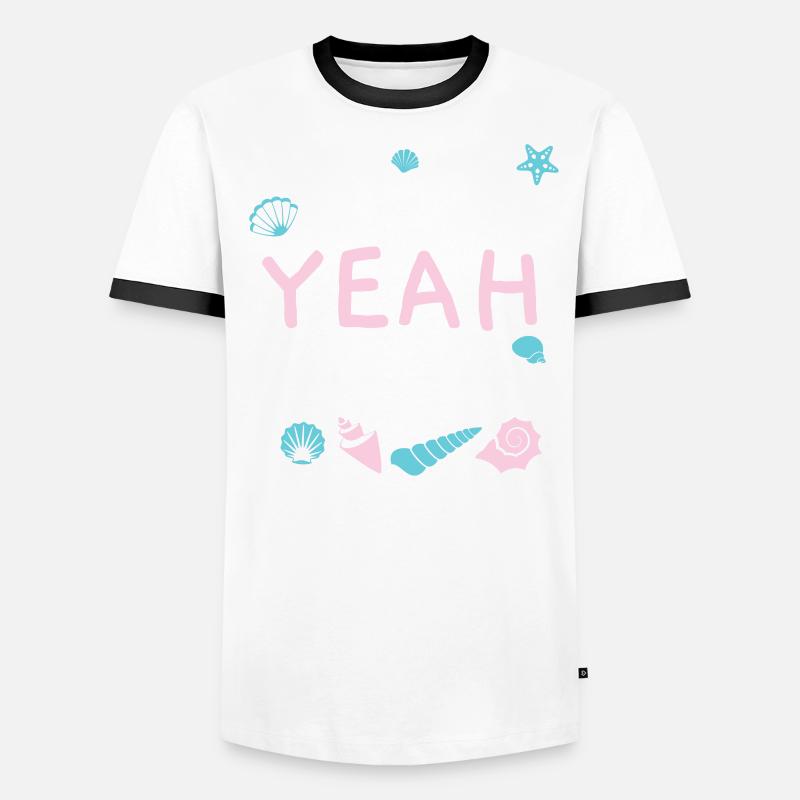 Shell Yeah Beaches Muschelsammlung Beachcombing Männer Kontrast-T-Shirt