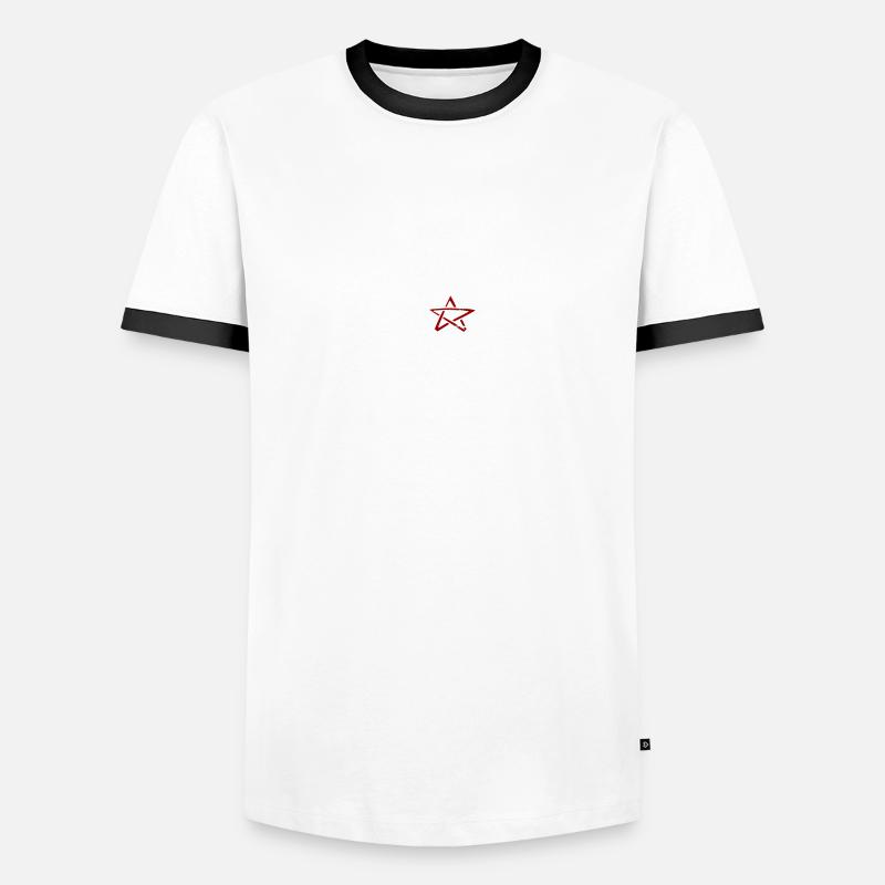 Satan Beelzebub Devil Gothic Pentagram Mystical Men's Ringer Shirt