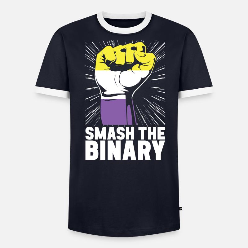 Non Binary Pride Genderqueer - Männer Kontrast-T-Shirt - undefined