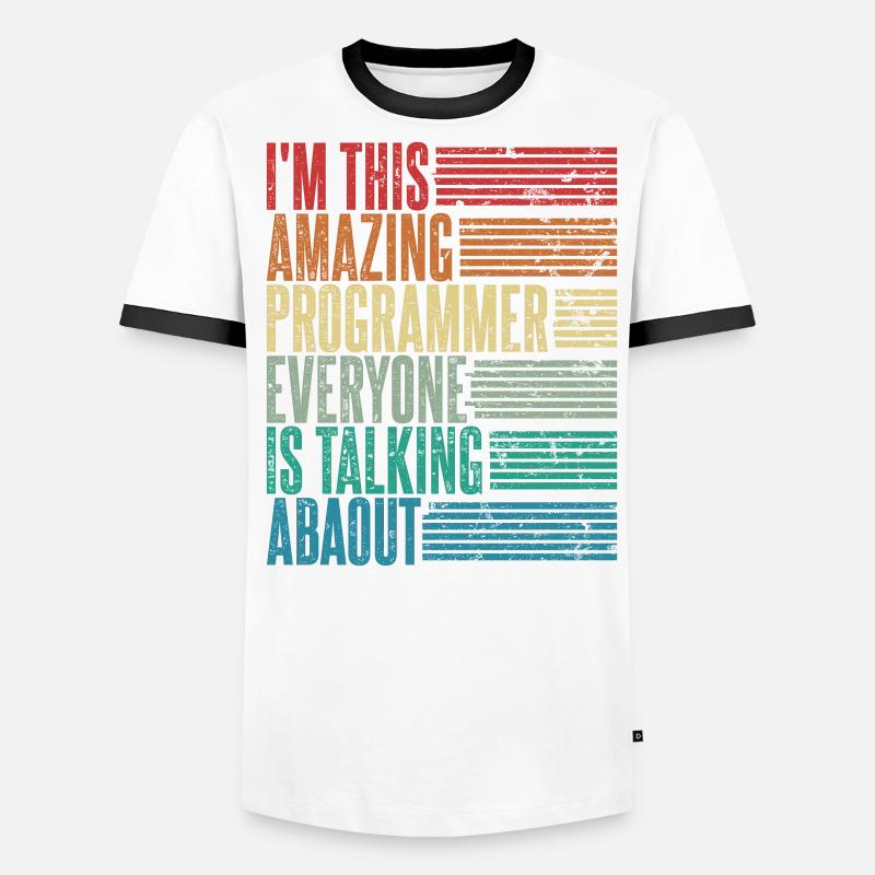 Programmeur Vintage Codeur Cadeau Rétro T-shirt contrasté Homme