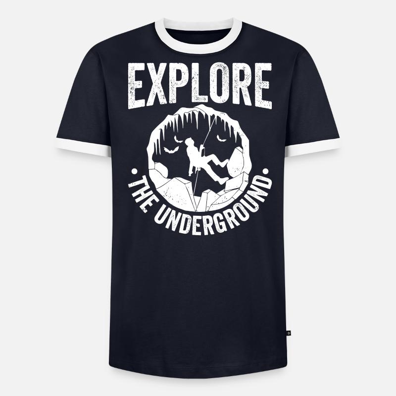 Explorez les spéléologues souterrains T-shirt contrasté Homme