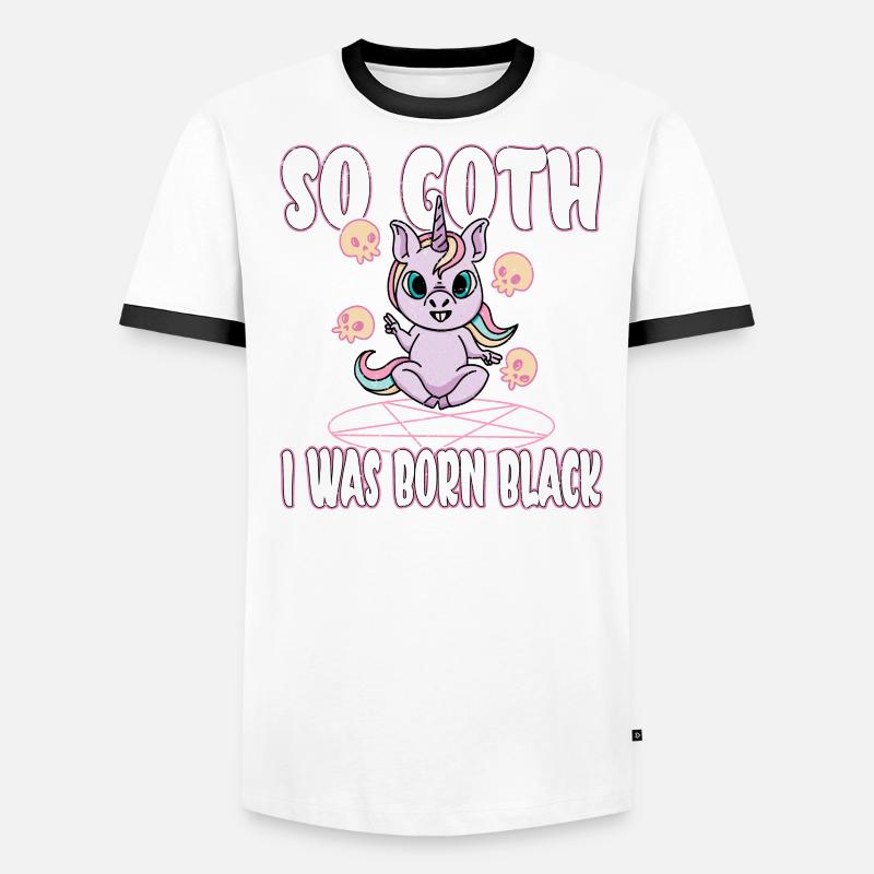 Satan Beelzebub Devil Gothic Pentagram Mystical Men's Ringer Shirt
