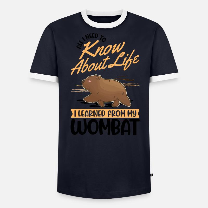 Australischer Wombat Männer Kontrast-T-Shirt