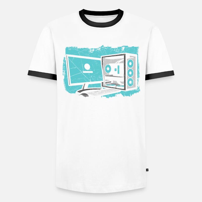 If I Build It It Will Run Computer Tech Support Männer Kontrast-T-Shirt