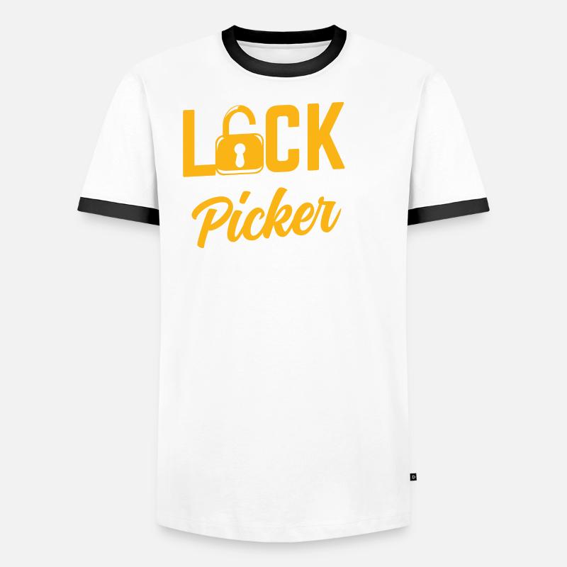 Schlossknacker Lock Picker Schloss Lock Picking Männer Kontrast-T-Shirt