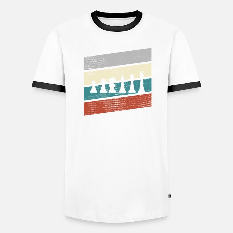 Échecs Rétro T-shirt contrasté Homme
