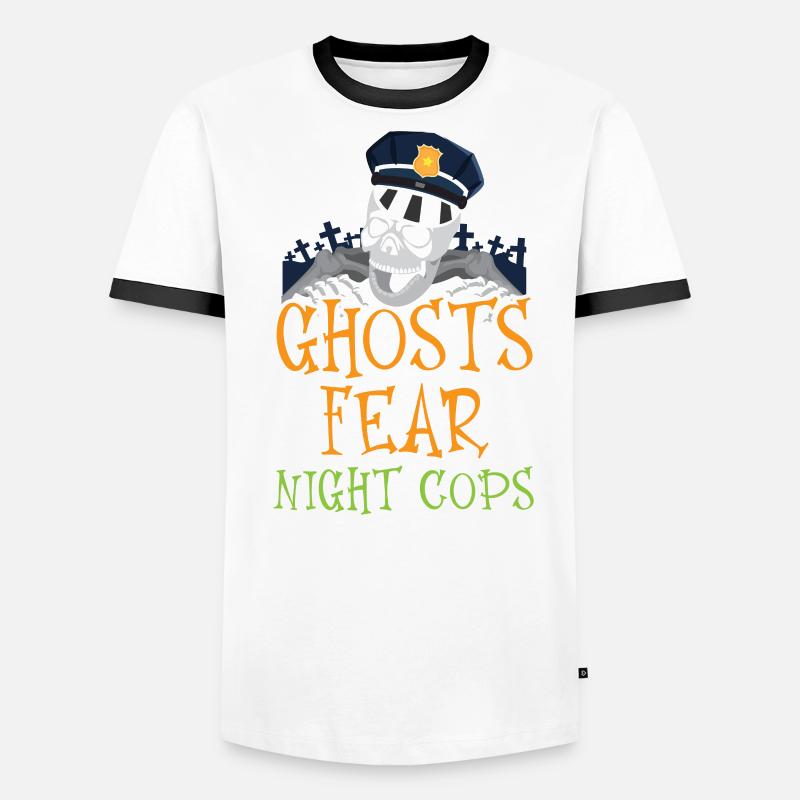 Ghosts dread the night Cops Policeman Hal Men's Ringer Shirt