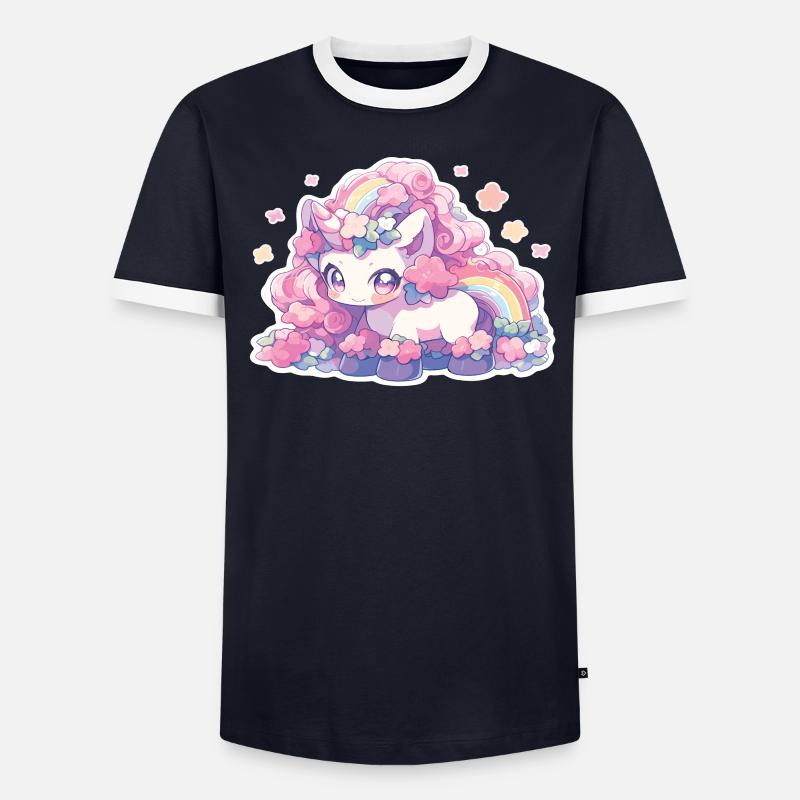 Einhörner Regenbogen Einhorn Regenbogen - Männer Kontrast-T-Shirt - undefined