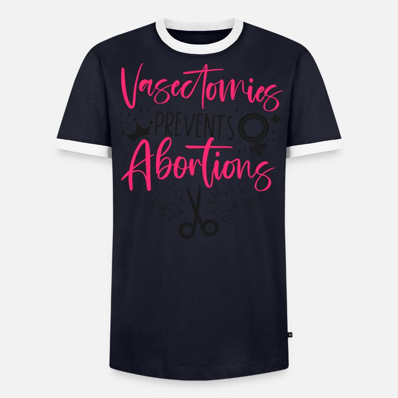 La vasectomie féministe empêche T-shirt contrasté Homme