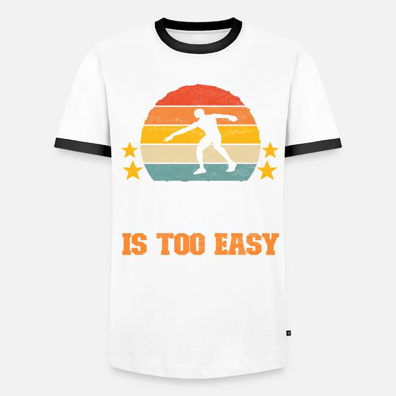 Lanceur de disque Lancer de disque T-shirt contrasté Homme