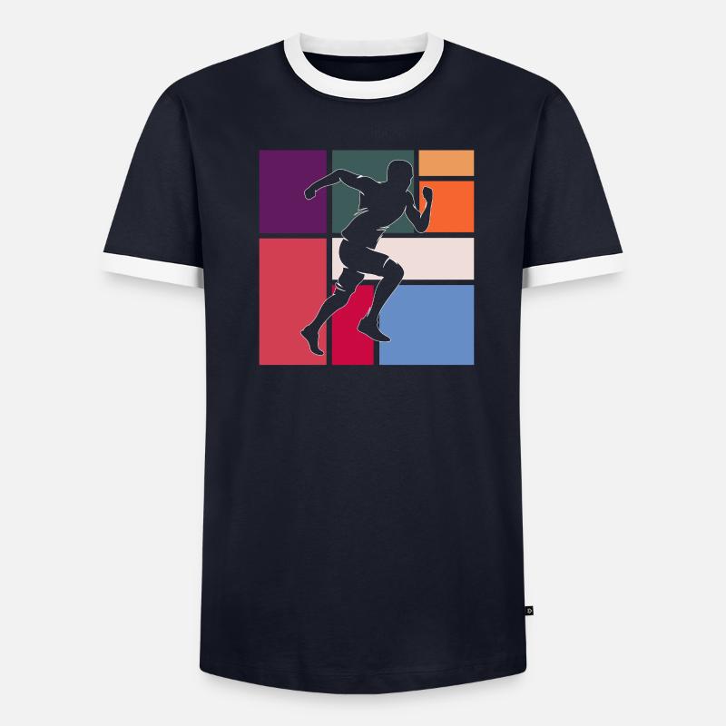 Faire du jogging T-shirt contrasté Homme