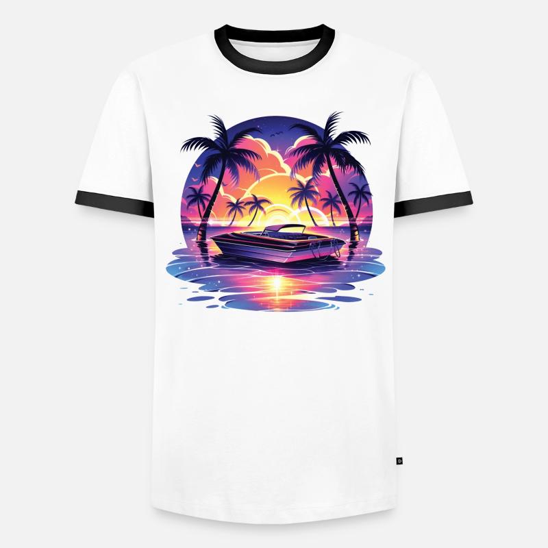 Boot Männer Kontrast-T-Shirt