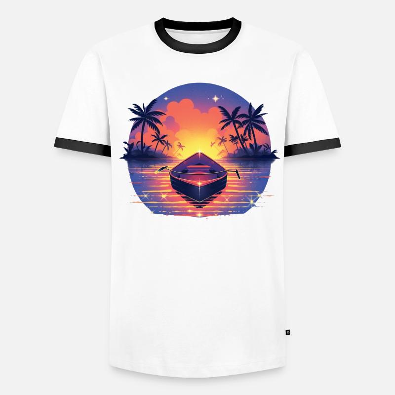 Boot Männer Kontrast-T-Shirt