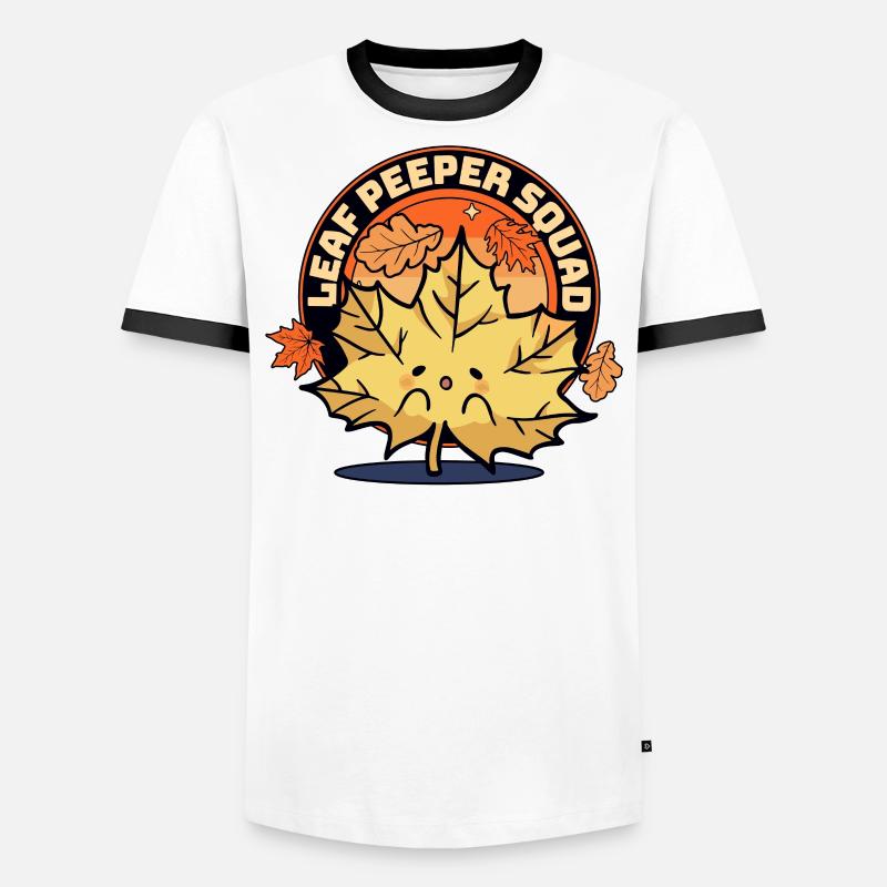 Leaf Peeper Squad Herbst Laub Leaf Peeping Herbst Männer Kontrast-T-Shirt