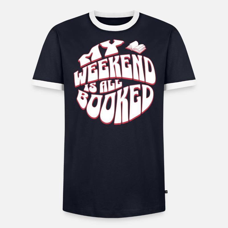 Mon week-end est complet - Livres Professeur d’anglais T-shirt contrasté Homme