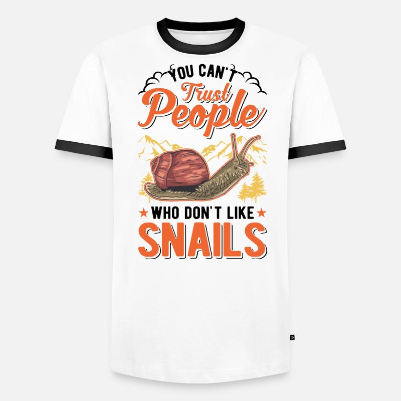 Escargot Cadeau Escargot de Vigne T-shirt contrasté Homme