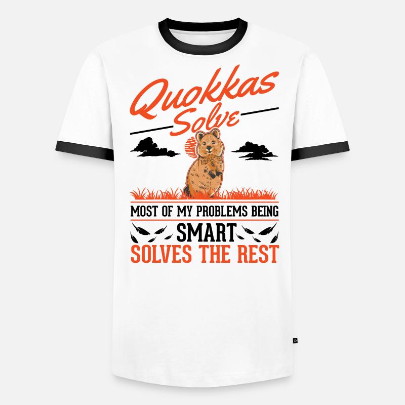 Quokka Gift Kangourou à queue courte T-shirt contrasté Homme