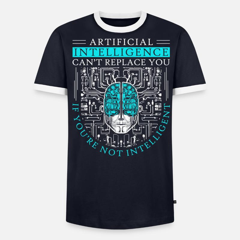 Artificial Intelligence Algorithm Brain - Männer Kontrast-T-Shirt - undefined