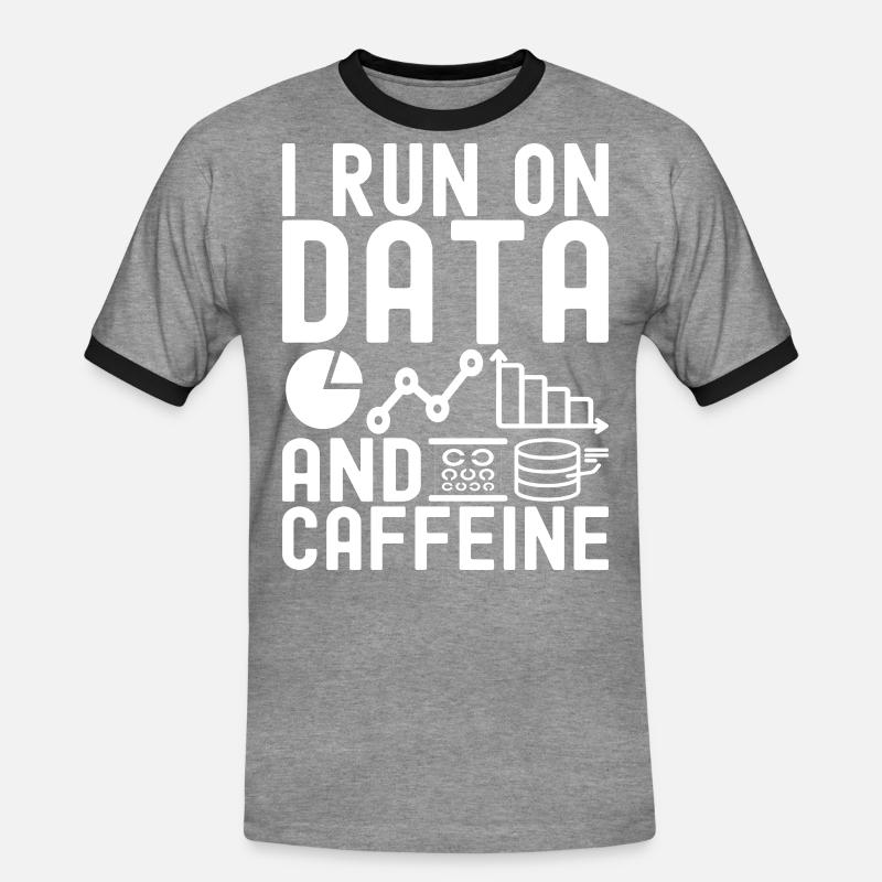 Data Science Datenanalyst - Männer Kontrast-T-Shirt - Grau meliert/Schwarz