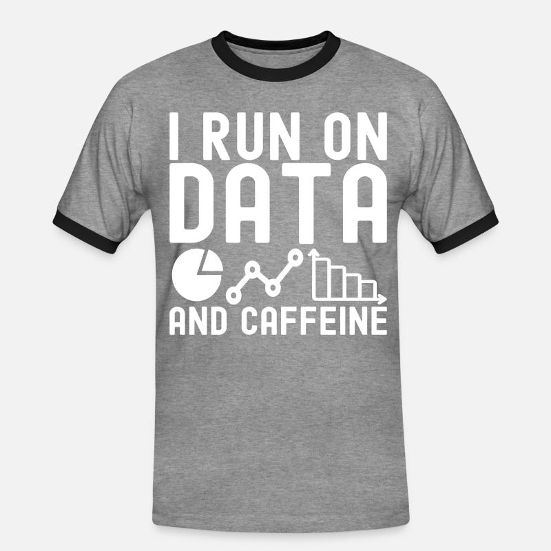 Data Science Datenanalyst - Männer Kontrast-T-Shirt - Grau meliert/Schwarz