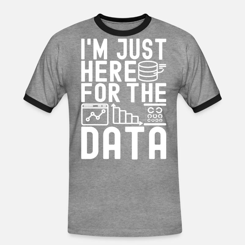 Data Science Datenanalyst - Männer Kontrast-T-Shirt - Grau meliert/Schwarz