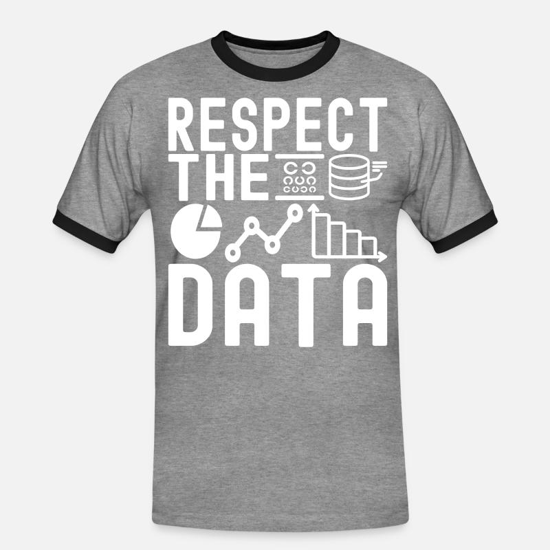 Data Science Datenanalyst - Männer Kontrast-T-Shirt - Grau meliert/Schwarz