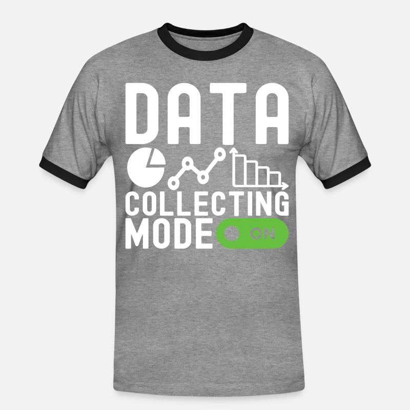 Data Science Datenanalyst - Männer Kontrast-T-Shirt - Grau meliert/Schwarz