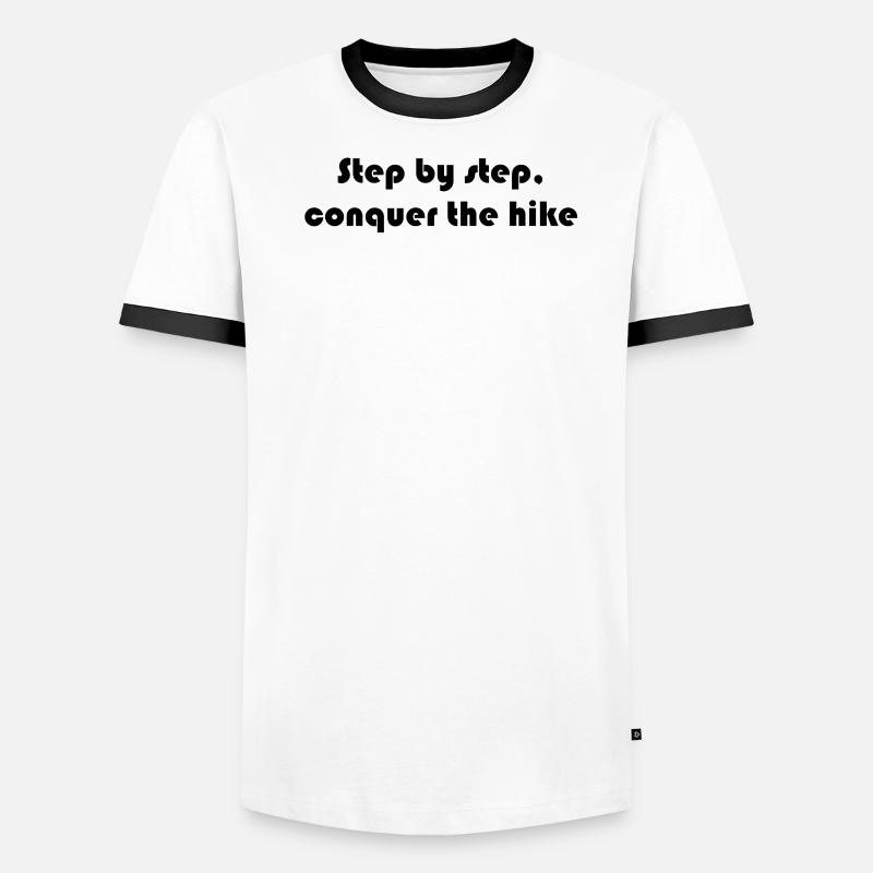 Hiking - Step by step, conquer the hike Men's Ringer Shirt
