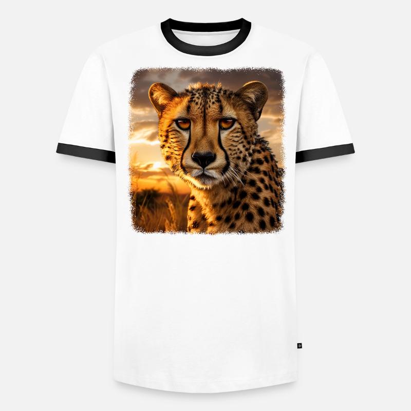 Guépard réaliste Guépard T-shirt contrasté Homme