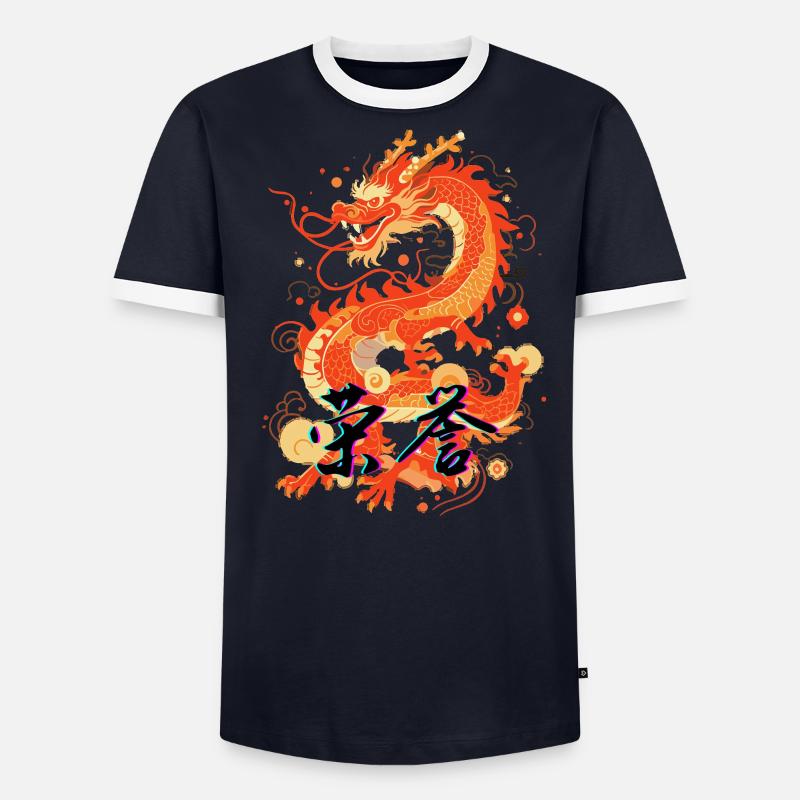 dragon T-shirt contrasté Homme