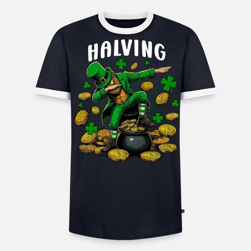 Halving Männer Kontrast-T-Shirt