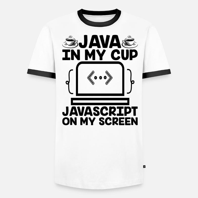 Coffee Coding Programmer Coder Developer Nerd Coff Men's Ringer Shirt
