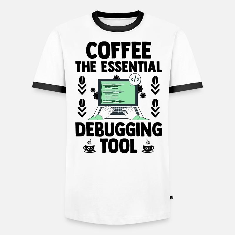 Coffee Coding Programmer Coder Developer Nerd Coff Men's Ringer Shirt