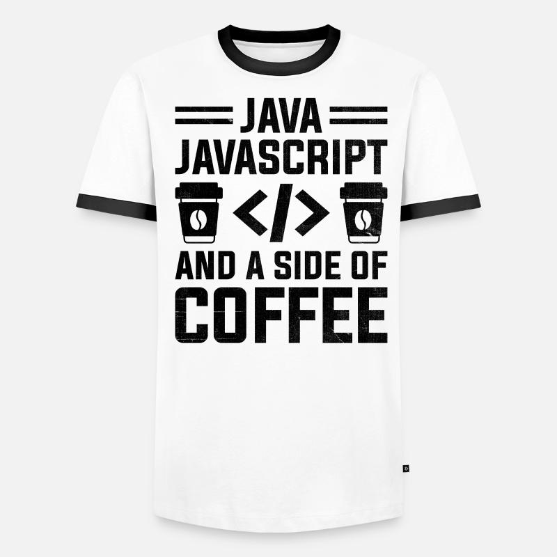 Coffee Coding Programmer Coder Developer Nerd Coff Men's Ringer Shirt