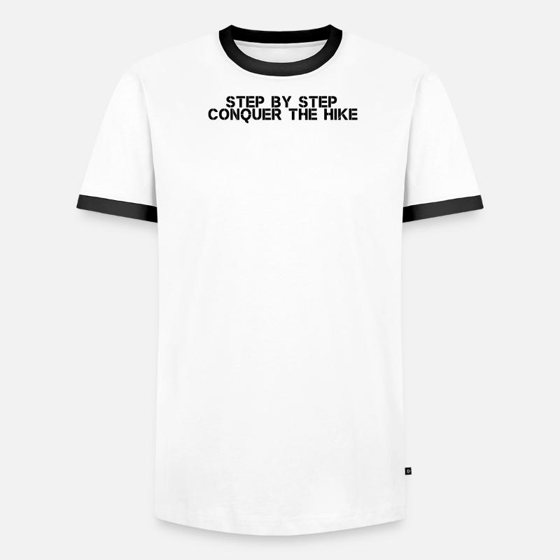 Hiking - Step by step, conquer the hike Men's Ringer Shirt