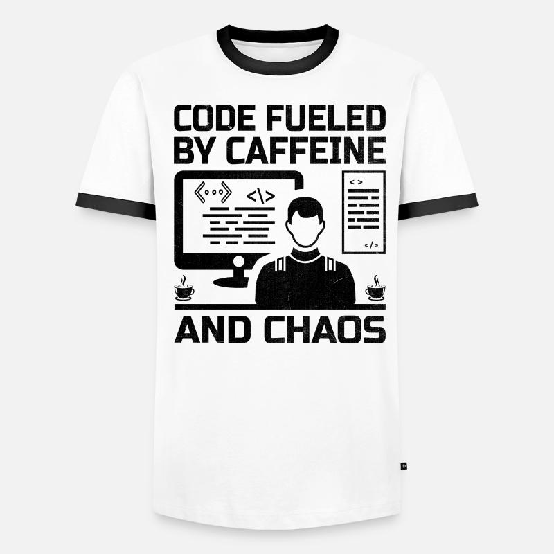 Coffee Coding Programmer Coder Developer Nerd Coff Men's Ringer Shirt