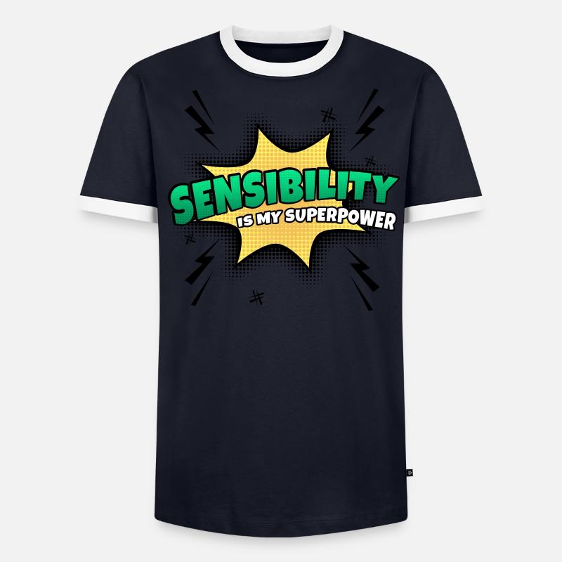 Sensitivity is my superpower trait Men's Ringer Shirt
