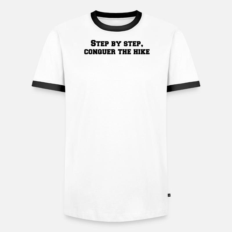 Hiking - Step by step, conquer the hike Men's Ringer Shirt