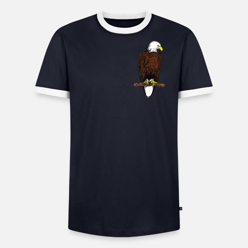 Pygargue à tête blanche - Aigle oiseau Design graphique T-shirt contrasté Homme