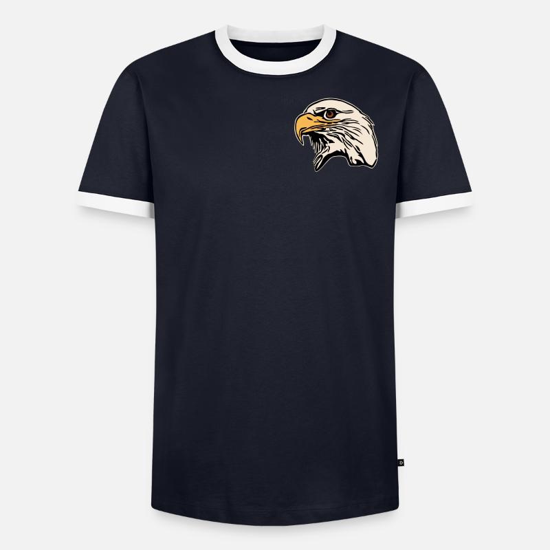 Pygargue à tête blanche - Aigle oiseau Design graphique T-shirt contrasté Homme