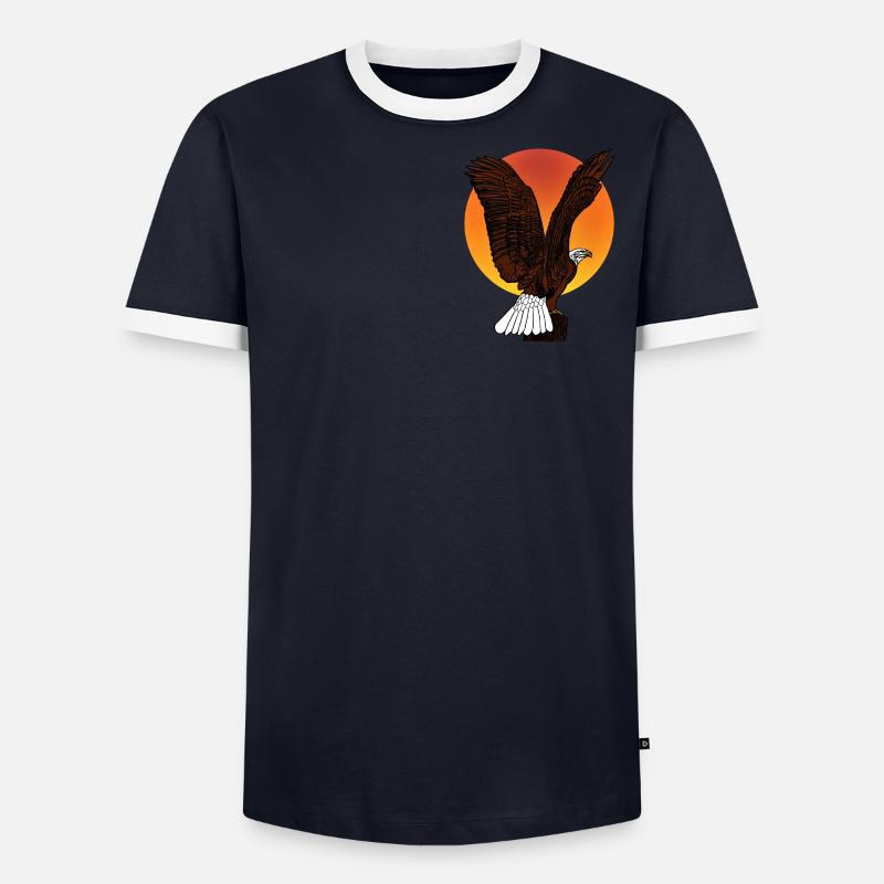 Pygargue à tête blanche - Aigle oiseau Design graphique T-shirt contrasté Homme