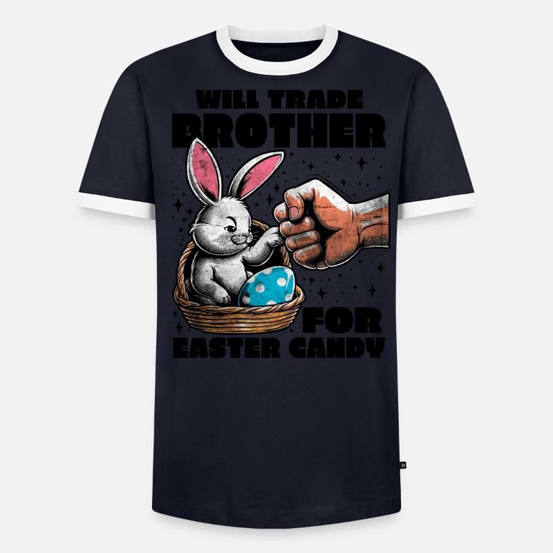 Échangera son frère pour Pâques T-shirt contrasté Homme