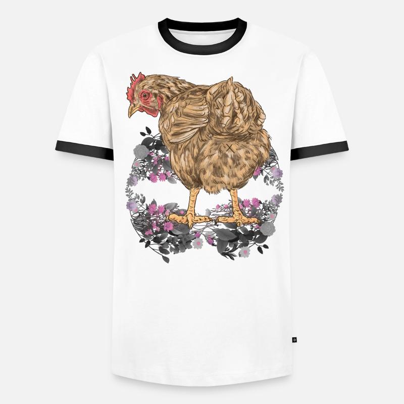 Spring, Easter, Chicken, Poultry, Nature, Poultry Men's Ringer Shirt