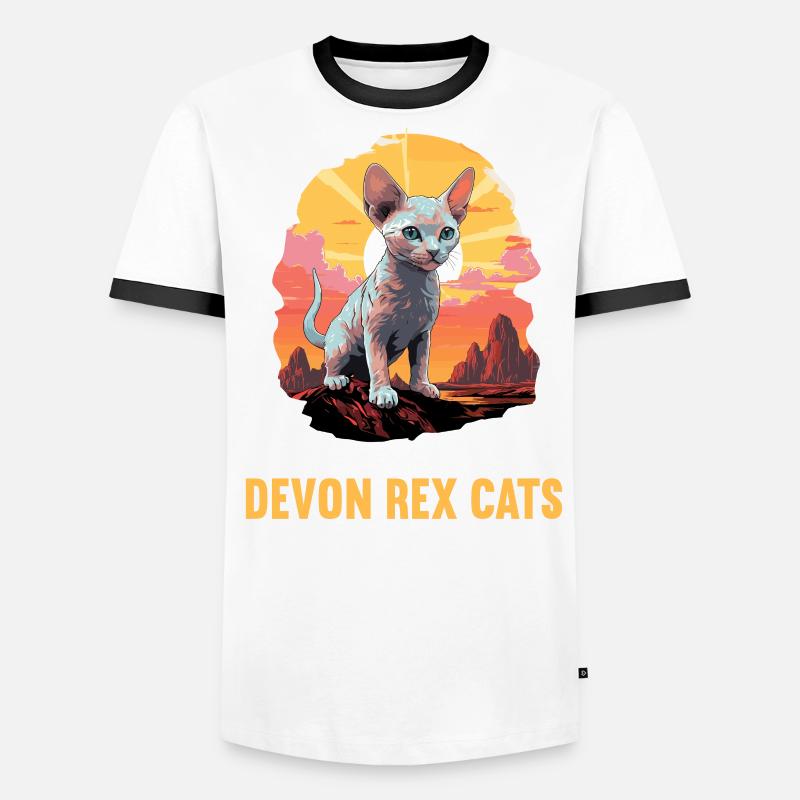Devon Rex Kitten Devon Rex Cat Men's Ringer Shirt