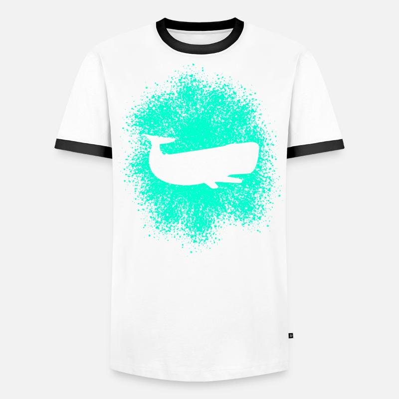 Sperm Whale Ocean Protector Men's Ringer Shirt