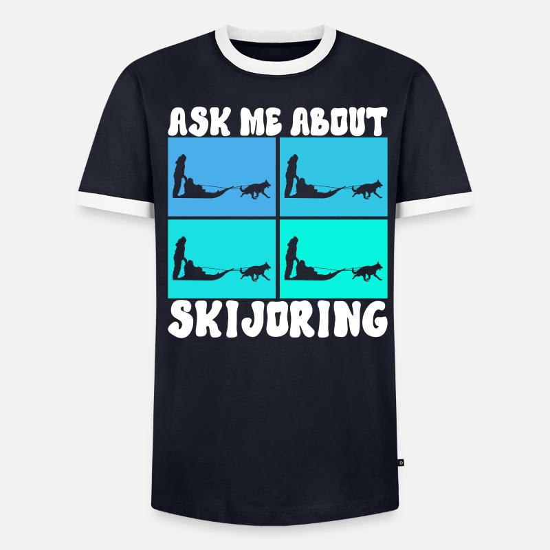 Schlittenfahren Schlittenhunde - Männer Kontrast-T-Shirt - undefined