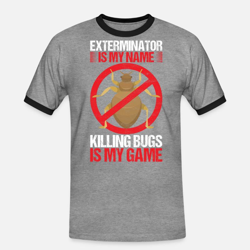 Schädlingsbekämpfung Kammerjäger - Männer Kontrast-T-Shirt - Grau meliert/Schwarz